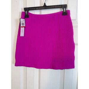 Salt & Cove Mini Skirt, bathing suit cover up Ribbed Knit Bodycon Casual Pink XS